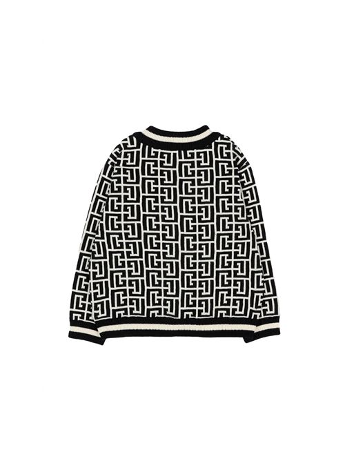 Cardigan, bambino, logato. BALMAIN | BY9550 Z3491104NE